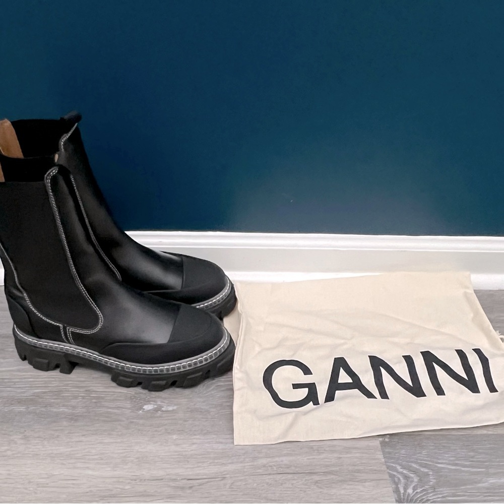 Ganni Cleated Chelsea Boots